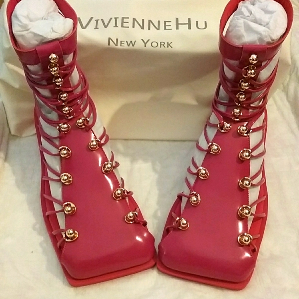 Vivienne Hu NY NIB Fuschia Sandal, Sz 37
